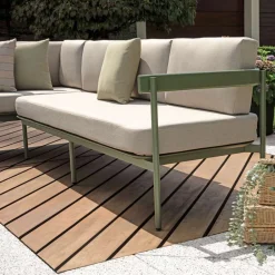 Viadurini in the Garden Garten Lounge Set-Gartenlounge mit 2 Sofas und 1 Aluminium-Couchtisch - Daisy