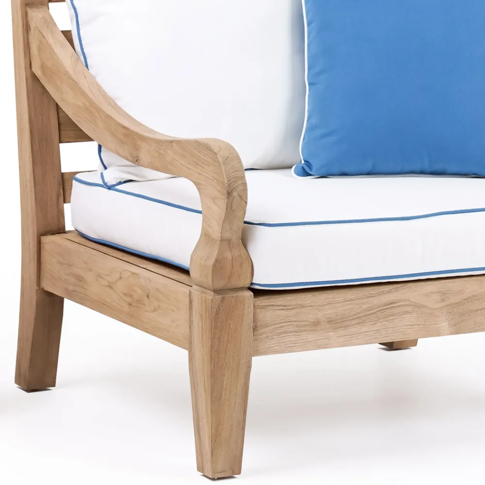 Viadurini in the Garden Garten Lounge Set-Gartenlounge-Set aus gebürstetem natürlichem Teakholz - Artes