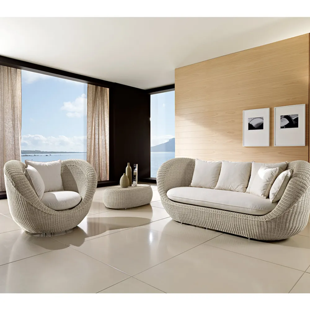 Viadurini in the Garden Garten Lounge Set-Gartenlounge-Set aus handgeflochtenem Polyrattan - Eder