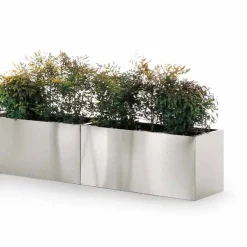 Viadurini in the Garden Gartenideen-Gartenpflanzgefäß mit rundem oder rechteckigem Design aus Stahl Made in Italy - Philly