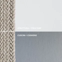 Viadurini in the Garden Gartenideen-Gartenschaukel aus Stahl mit Seilen und Kissen inklusive Made in Italy - Bronn