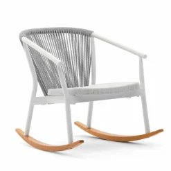 Varaschin Metallsessel-Gartenschaukelsessel aus Massivholz und Stoff - Smart von