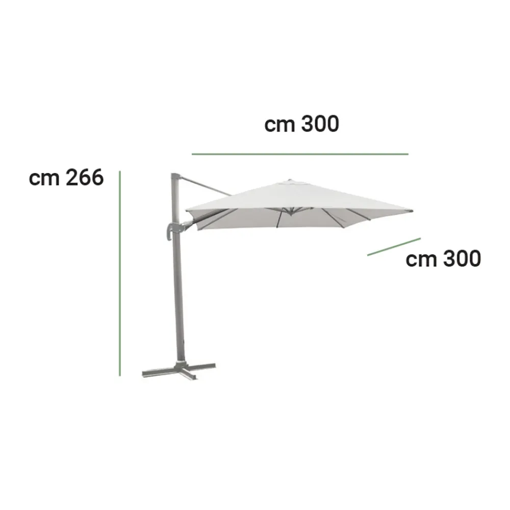 Viadurini in the Garden Gartenschirm-Gartenschirm mit Aluminiumstruktur und Acrylgewebe - Nolan