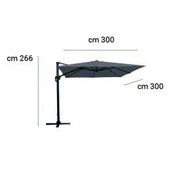 Viadurini in the Garden Gartenschirm-Gartenschirm mit Aluminiumstruktur und Acrylgewebe - Nolan