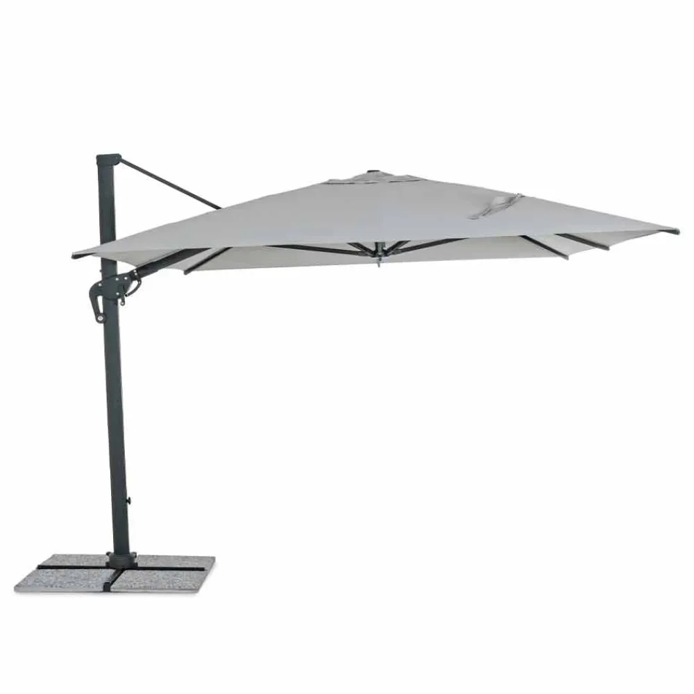 Viadurini in the Garden Gartenschirm-Gartenschirm, 3x4 mit Polyestertuch in Hellgrau - Dalton