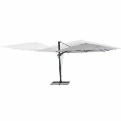 Viadurini in the Garden Gartenschirm-Gartenschirm, 3x4 mit Polyestertuch in Hellgrau - Dalton