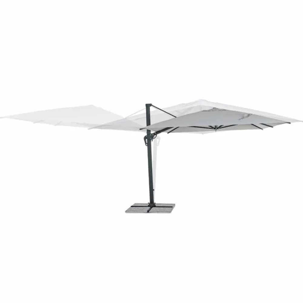 Viadurini in the Garden Gartenschirm-Gartenschirm, 3x4 mit Polyestertuch in Hellgrau - Dalton