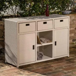 Viadurini in the Garden Gartenideen-Gartenschrank aus handgewebtem Polyrattan - Zoltan