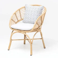 Viadurini in the Garden Metallsessel-Gartensessel aus Aluminium- und Polyrattan-Geflecht und Kissen - Ellide