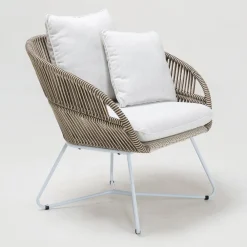 Viadurini in the Garden Metallsessel-Gartensessel aus Aluminium und Seilgeflecht - Alcor