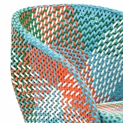 Varaschin Sessel Rattan-Gartensessel aus farbig geflochtener Kunstfaser - Maat von