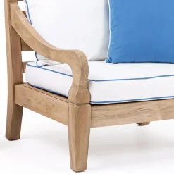 Viadurini in the Garden Holzsessel-Gartensessel aus gebürstetem natürlichem Teakholz - Artes