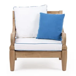 Viadurini in the Garden Holzsessel-Gartensessel aus gebürstetem natürlichem Teakholz - Artes