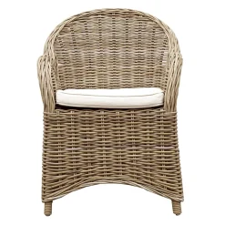 Viadurini in the Garden Holzsessel-Gartensessel aus Holz und Faser in Grau Kubu - Lido