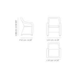 Viadurini in the Garden Metallsessel-Gartensessel aus Kunstfasergeflecht Made in Italy - Tillie