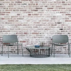 Viadurini in the Garden Metallsessel-Gartensessel aus lackiertem Metall Made in Italy 2 Stück - Synergy