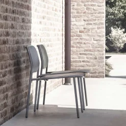 Viadurini in the Garden Metallsessel-Gartensessel aus lackiertem Metall Made in Italy 2 Stück - Synergy