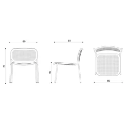 Viadurini in the Garden Metallsessel-Gartensessel aus lackiertem Metall Made in Italy 2 Stück - Synergy