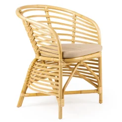 Viadurini in the Garden Sessel Rattan-Gartensessel aus natürlichem Rattan, inklusive Kissen, - Torvi