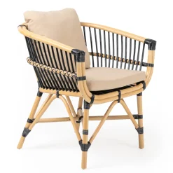 Viadurini in the Garden Sessel Rattan-Gartensessel aus natürlichem Rattan mit Kissen inklusive - Catelyn