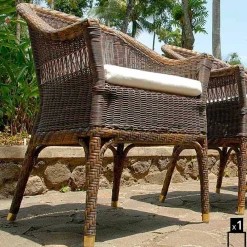 Viadurini in the Garden Sessel Kunststoff-Gartensessel aus Polyethylen handgeflochten Chad