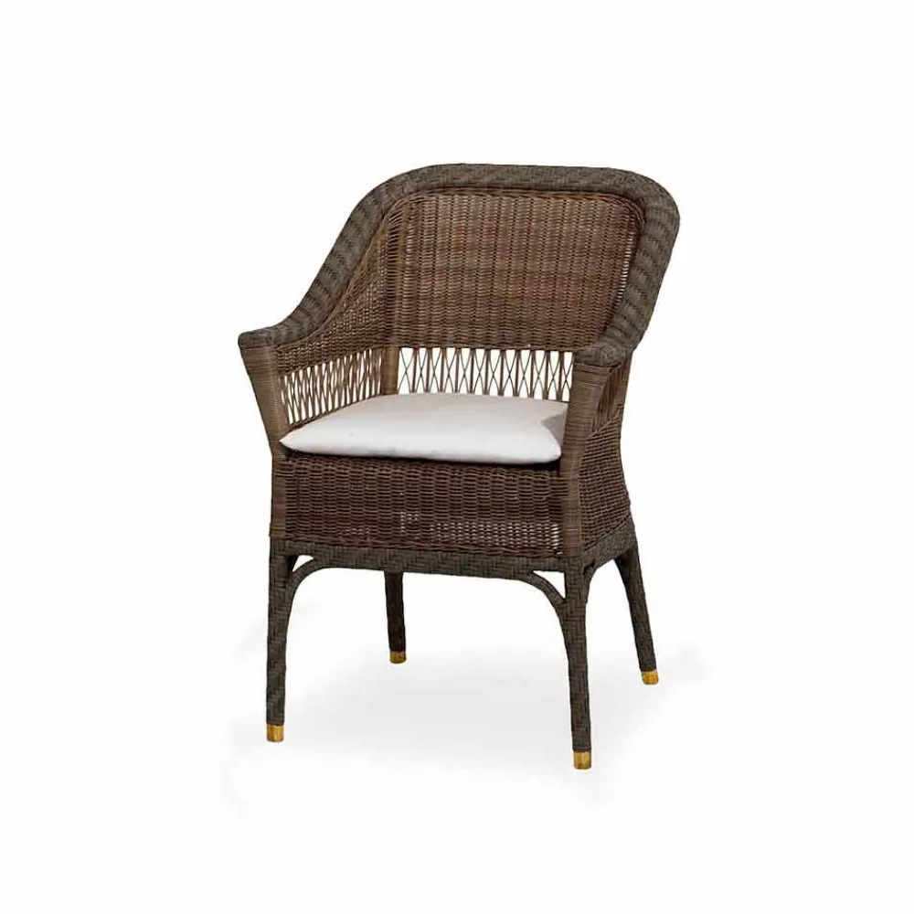 Viadurini in the Garden Sessel Kunststoff-Gartensessel aus Polyethylen handgeflochten Chad