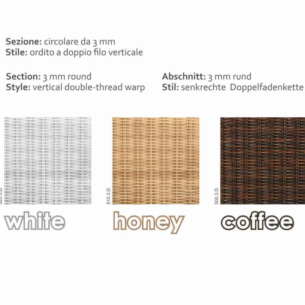 Viadurini in the Garden Sessel Kunststoff-Gartensessel aus Polyethylen handgeflochten Chad