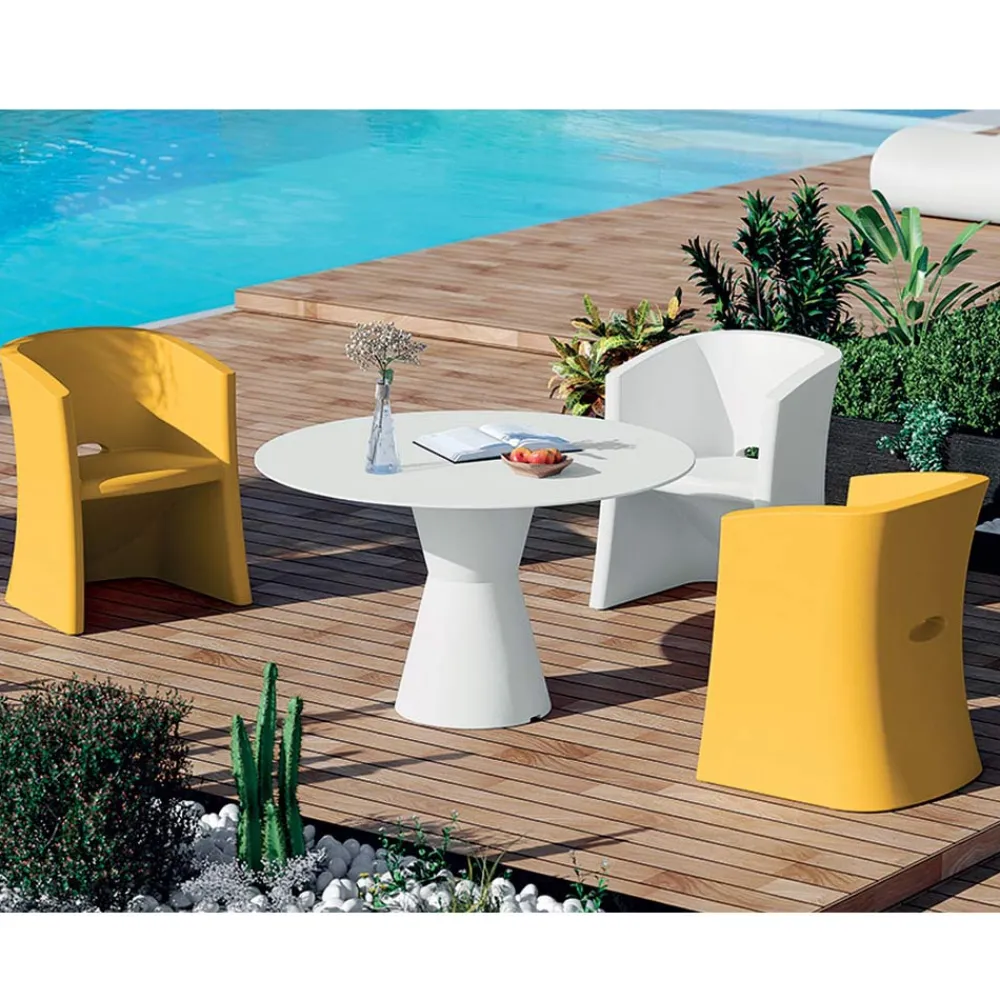 Viadurini in the Garden Sessel Kunststoff-Gartensessel aus Polyethylen mit Armlehnen Made in Italy - Perez