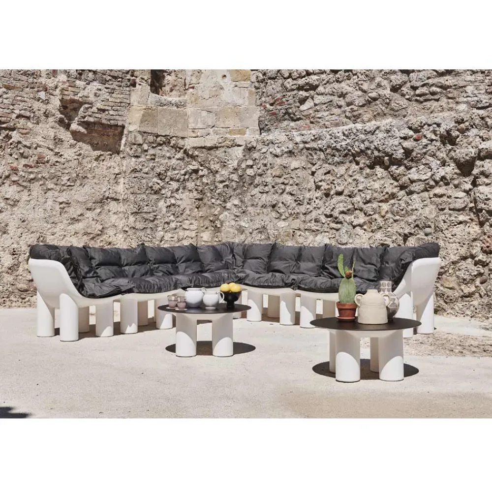 Viadurini in the Garden Sessel Kunststoff-Gartensessel aus Polyethylen und Stoff Made in Italy - Freccia