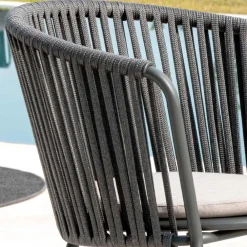 Viadurini in the Garden Metallsessel-Gartensessel aus Stahl und Seil Made in Italy 2 Stück - Bronn