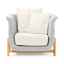 Viadurini in the Garden Holzsessel-Gartensessel aus Teakholz und Seilgeflecht - Arjuna