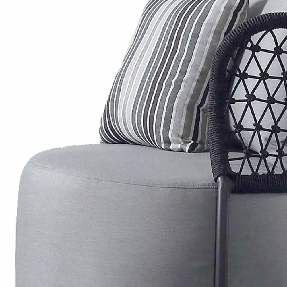 Viadurini in the Garden Metallsessel-Gartensessel Gepolstert in wasserabweisendem Gummi mit Netzrückenlehne - Orosei