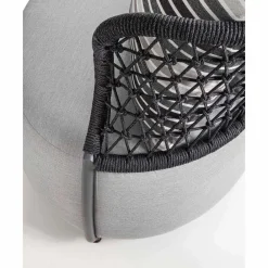 Viadurini in the Garden Metallsessel-Gartensessel Gepolstert in wasserabweisendem Gummi mit Netzrückenlehne - Orosei