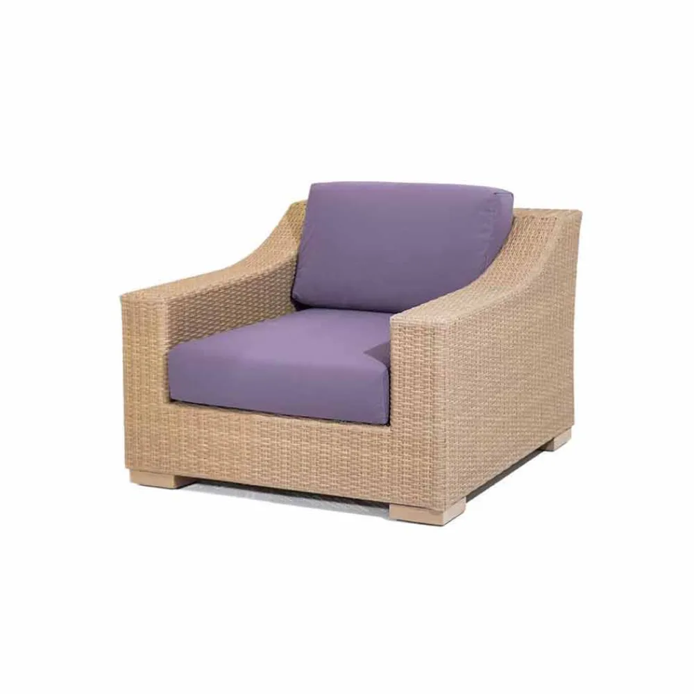 Viadurini in the Garden Sessel Kunststoff-Gartensessel handgeflochten aus Polyethylen Joe