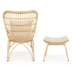 Viadurini in the Garden Metallsessel-Gartensessel mit Fußstütze und Kunstfasergeflecht - Matter