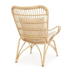 Viadurini in the Garden Metallsessel-Gartensessel mit Fußstütze und Kunstfasergeflecht - Matter