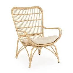 Viadurini in the Garden Metallsessel-Gartensessel mit Fußstütze und Kunstfasergeflecht - Matter