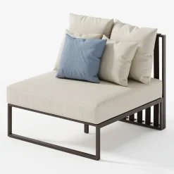 Viadurini in the Garden Metallsessel-Gartensessel mit Stoffsitz und Aluminiumstruktur Made in Italy - Juliediv