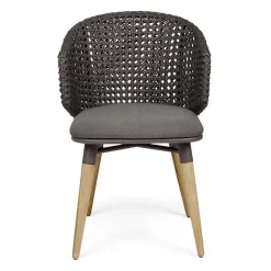 Viadurini in the Garden Holzsessel-Gartensessel mit Teakbeinen und Stoffsitz, Homemotion - Chantall