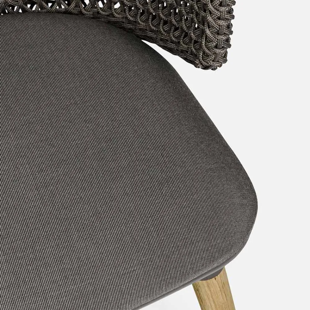 Viadurini in the Garden Holzsessel-Gartensessel mit Teakbeinen und Stoffsitz, Homemotion - Chantall