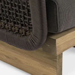 Viadurini in the Garden Holzsessel-Gartensessel mit Teakholzbasis und Seilrückenlehne, Homemotion - Chantall