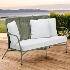 Viadurini in the Garden Gartensofas-Gartensofa aus Aluminium und Seilgeflecht - Asteria