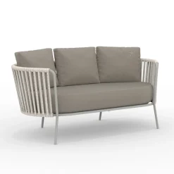 Viadurini in the Garden Gartensofas-Gartensofa aus Edelstahl und Seilrückenlehne - Luxura