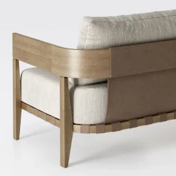 Viadurini in the Garden Gartensofas-Gartensofa aus Teakholz und Stoff Made in Italy - Briga