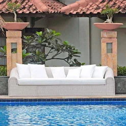 Viadurini in the Garden Gartensofas-Gartensofa groß handgeflochten in modernem Design Cooper