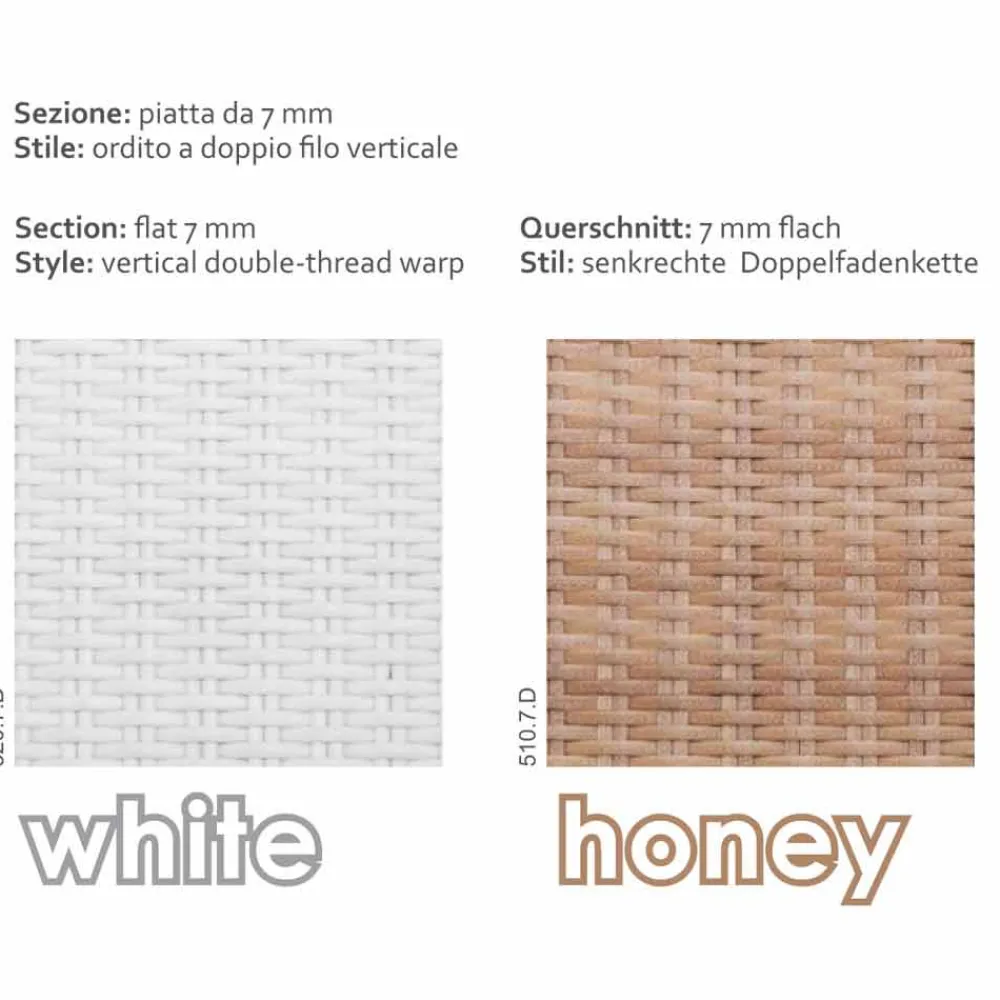 Viadurini in the Garden Gartensofas-Gartensofa groß handgeflochten in modernem Design Cooper