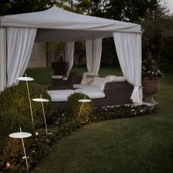 Viadurini Lighting Design Beleuchtung-Garten-Stehlampe Aluminium Weiß Design mit Seerosenblatt - Cipriam