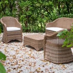 Viadurini in the Garden Metallsessel-Gartenstuhl aus Aluminium- und Polyrattan-Geflecht - Melina