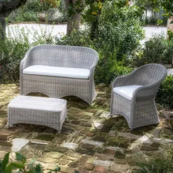 Viadurini in the Garden Metallsessel-Gartenstuhl aus Aluminium- und Polyrattan-Geflecht - Melina