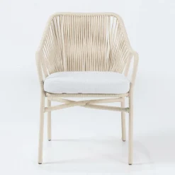 Viadurini in the Garden Metallsessel-Gartenstuhl aus Aluminium und Seilgeflecht - Asteria